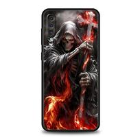 Mirties Kaukolės Telefono Dėklas Skirtas Samsung A56 A36 A26 A54 A52 A24 A14 A50 A72 A70 A06 A12 A22 A34 A42 A32 A04s A16 5G Dangtelis For Samsung A40 black