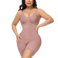 Plus Size Zip-Crotch Full Body Shapewear with Bust and Abdominal Slimming, Hip Lifting 3XL ruda