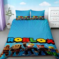 Vaikiškas pledo užvalkalas Roblox patalynės komplektas Animacinis antklodės užvalkalas Švelnus, draugiškas odai Miegamojo namų dekoravimui Viengulis EU Single 135x200cm blue