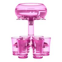 6-in-1 Šotų Stikliukas ir Vyno Dozatorius - Baro Piltuvėlis Kokteiliams Dispenser + 6 Glasses pink