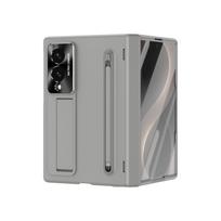 Skirta Samsung Galaxy Z Fold 8 Fold 8 plačiam telefono dėklui su paslėptu stoveliu, integruotu rašiklio laikikliu, su didelės raiškos plėvele Galaxy Z Fold 8 Wide pilka spalva