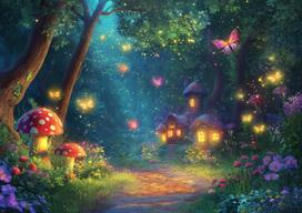 Fairy forest Glitter tree background Magic Forest night Butterfly photography birthday background party photo shoot decoration Polyester 150x100cm