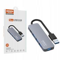 Usb šakotuvas skirstytuvas adapteris 5 prievadų 4xusb 1xusb-c koncentratorius