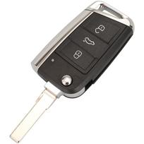 Jingyuqin 3 mygtukų atlenkiamas automobilio pultelio korpusas Automobilio dėklas Vw Golf 7 Sportsvan Gti Mk7 Skoda Octavia A7 Seat Hu66/ Hu162T ašmenims black