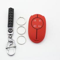 Cocolockey Silikoninis Nuotolinio Raktų Laikiklis Raktų pakabukas Priedai Automobilio Raktų Dangtelis Dėklas Fiat 500 Ev 500E 500 X Topolino red
