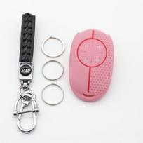 Cocolockey Silikoninis Nuotolinio Raktų Laikiklis Raktų pakabukas Priedai Automobilio Raktų Dangtelis Dėklas Fiat 500 Ev 500E 500 X Topolino pink