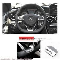 Mercedes vairo dekoratyvinis lipdukas A, B, C, E klasei, GLC, GLA, CLA, GLE, GLS su AMG logotipu. gray