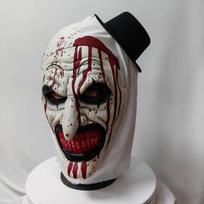 Baisus klounas latekso kaukė su kraujo dizainu Helovino, Cosplay ir teminiams vakarėliams Blood  gray
