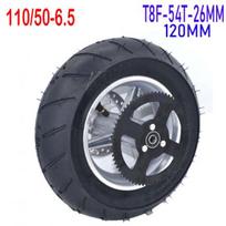 110/50-6.5 Galinis ratas Pocket Bike Geros kokybės padanga su kamera Stabdžių disko plokštelė # T8F-54T Žvaigždutė 47cc 49cc Mini Motociklui T8F-54T-26MM black