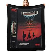 Halloween 3: Season Of The Witch VHS Throw Blanket Warm Napping Blanket for Office Couch Bed Size: 75*100cm, Weight: 230 GSM black