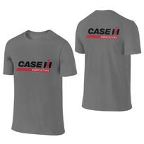 Traktoriaus Case Logotipas Unisex Marškinėliai Dvišaliai Oversized Marškinėliai Unisex Apvali Kaklo Medvilniniai Marškinėliai Trumpos Rankovės Vasaros Vyriški L gray