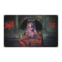 FLAGoal 3X5FT Tamsaus Metalo D-Deaths Juostos Vėliava Madinga Gerbėjų Vėliava Albumo Vėliava Muzikos Mylėtojams Ir Kolekcionieriams 60 x 90cm žalia