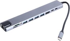 Usb-c šakotuvas su 4k hdmi ekranu, doko stotis, daugiafunkcinis multiport usb c šakotuvas pagamintas iš aliuminio lydinio su dideliu perdavimo greičiu nešiojamam kompiuteriui ir daugiau