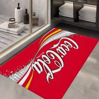C-Cocas C-cola Vintage Logo Door Mat Washable Non-Slip Living Room Sofa Chairs Area Mat Kitchen Doormat Area Rug 40cm x 60cm black