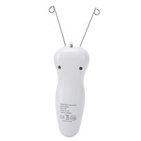 Cotton Thread Epilator Electric Threading Hair Removal Tool with LED Lighting Charging Cable and Spare Thread Pink Gold white