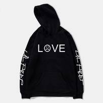 Lil Peep Love Sweatshirt Pullover Hip Hop Sad Face Hoodie For Women And Men New Design Noir,XL=US M gray