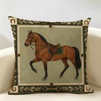 Arklių Rašto Pagalvės Užvalkalas Patvarus Hipoalerginis Ekologiškos Lino Pagalvės Užvalkalas Trumpas Dydis Plaunamas Odai Draugiškas 30cmx30cm(12x12Inch) black