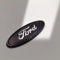 Automobilio priekinis gaubtas Priekinės grotelės Emblema Gaubto Galinės bagažinės ženklelis 115mm Ford Focus mk2 mk3 Fiesta mk7 Ranger Mondeo mk4 S-MAX Kuga white