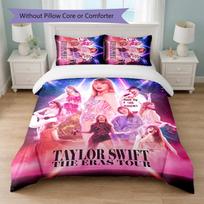 Taylor Swift Spausdinimo 3 dalių antklodės užvalkalų komplektas 1 antklodės užvalkalas ir 2 pagalvių užvalkalai Minkštas patalynės komplektas namų miegamajam 200cm*200cm
