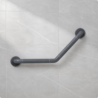 Stainless MetalShaped Grab Bar | 200kg Load Capacity, Angled Bar, for Toilet 250x250mm Economic 250x250mm gray