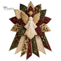 Siuvimo rinkiniai pradedantiesiems Šventinė dygsniuota Kalėdinė durų puošmena „Pasidaryk pats“ rinkinys, Amžinai žaliuojantis medis, 3D paminkštintas patchwork amatų projektai Suaugusiųjų rinkinys Pradedantiesiems, G
