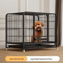 Large Indoor Dog Cage for Medium Breeds with Toilet Separation - Ideal for Golden Retrievers and Labradors gray