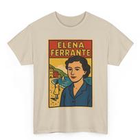 Elena Ferrante T-Shirt: Retro Comic Book Italian Author Tee 100 beige