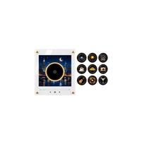 Singing Music Box Refrigerator with Rotating Disc and Motion Night Light One Size black