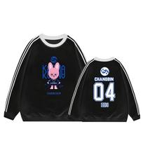 Stray Kids SKZ Crewneck Sweatshirt Warm Kpop Merch Sleeve Casual Pullover Streetwear Unisex Top M white