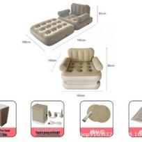 Dual-Use Automatic Inflatable Sofa Bed for Camping gray