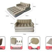 Dual-Use Automatic Inflatable Sofa Bed for Camping