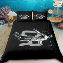 Duvet Cover CR7 Football Star R-Ronaldo Printing Bedding Set Duvet Cover Comforter Bed Youth Kids Girl Boys Gifts EU Single 135*200cm/53x79in 3pcs blue