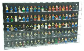 Didelis rėmo vitrinos konteineris vitrina 100 lego minifigūrėlių figūrėlių