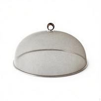 Tinklinis lėkštės ekranas Nerūdijančio plieno maisto kupolas Lengvai valomas dangtelis laukui, vakarėliams, 40CM white