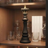 Large Chess Piece Statue Handmade Craft Black and Ornament Nordic Design House Decoration for Black King black
