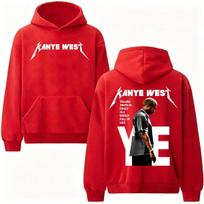 Kanye West Hoodie Telling Truth Is Crazy in A World Full of Lies Sweatshirt Men Women Oversized Hoodies Pullovers 3XL red