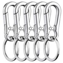 2/5 vnt. moliūgo sagties raktų pakabukai laipiojimo kabliu automobiliu Tvirtas karabino formos raktų pakabuko priedai Raktų pakabuko žiedas 5Pcs gray
