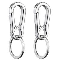 2/5 vnt. moliūgo sagties raktų pakabukai laipiojimo kabliu automobiliu Tvirtas karabino formos raktų pakabuko priedai Raktų pakabuko žiedas 2Pcs white