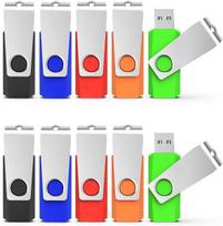 USB laikmena Kexin Usb 3.0 atmintinė 64gb, 10 vnt., metalinis korpusas, pasukamas dizainas
