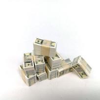 100 lapų/rinkinys Mini Doleris 1:12 Lėlių namelio Miniatiūriniai Lėlių namelio Priedai Restoranas Mini Žaislai 100 sheets 1 dollar