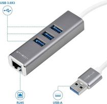 Gtmedia Usb šakotuvas duomenų perdavimo skirstytuvas gigabitinis ethernet adapteris 4 prievadų Usb-a 3.0 į Rj45 keitiklis 10/100/1000Mbps suderinamas su Win7/8/10, Mac Os, Linux ir Vista
