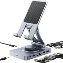 NEWQ USB-C Hub 11-in-1 su 360° Stovu, 4K HDMI, LAN