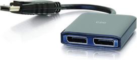 C2g Displayport™ 1.2 į dvigubą Displayport™ Mst šakotuvą 4k dvigubas monitorius Mst šakotuvas, mini Dp Multi-stream Transport (mst), juodas, 84291