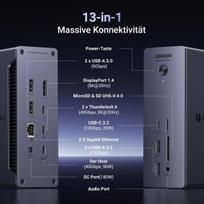 UGREEN 90W Thunderbolt 4 Dokas - 13-in-1, Dual 4K/8K, Ethernet