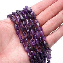 5-8mm/7-10mm natūralaus netaisyklingo akmens karoliukai rožinis kvarcas ametistas agatas papuošalams pasidaryk pats Amethyst 5-8mm white