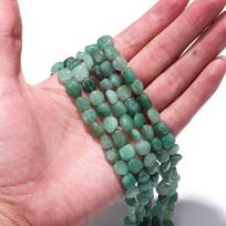 5-8mm/7-10mm natūralaus netaisyklingo akmens karoliukai rožinis kvarcas ametistas agatas papuošalams pasidaryk pats Green Aventurine 7-10mm gray