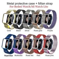 Metalinė laikrodžio apyrankė skirta Redmi Watch 3 Smart Watch magnetinė apyrankė + dangtelis Redmi Watch 2 Lite / Mi Watch Lite dirželio rėmelių dėklas For Redmi watch sidabras
