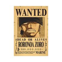 Anime One Piece Luffy 3 milijardai Bounty Wanted Plakatai Keturi imperatoriai Kid Veiksmo figūrėlės Senoviniai sienų dekoravimo plakatai Žaislai Sauron ruda/juoda