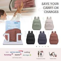 Bagroups 14 colių nešiojamojo kompiuterio kuprinė 40 x 30 x 15 British Airways, lengva kuprinė, laisvalaikio kuprinė, vandeniui atspari mokyklinė kuprinė, laisvalaikio kelioninė kuprinė vyrams ir moterims, nailonas, violetinė