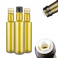 10x Stiklinės butelės 250ml su dozatorium alyvuogių aliejui